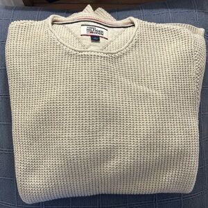 Tommy Hilfiger Men's Off-White Crewneck Sweater